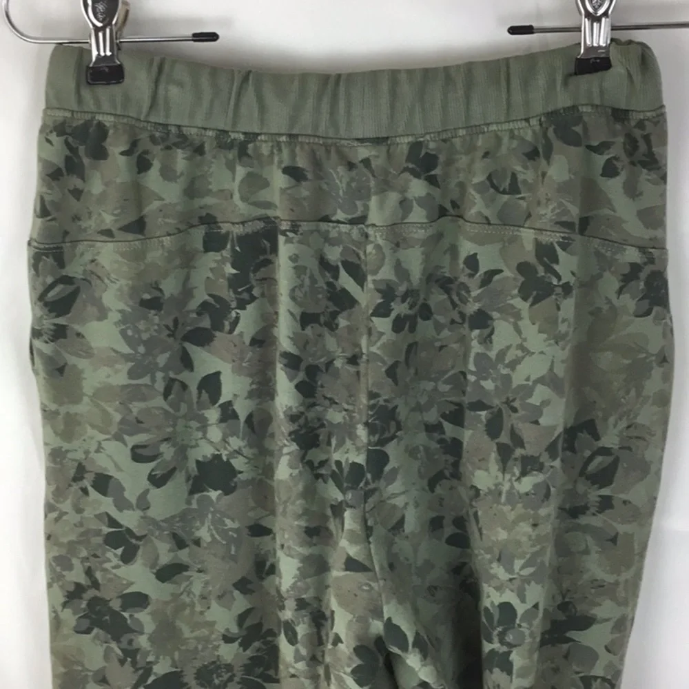 Anthropologie Saturday Sunday Green Floral Joggers - Picture 9 of 12